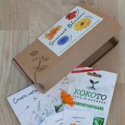 Blumensamen-Set Gourmet Blumen, Essbar, Bienenfreundlich, Dekorativ -Günstiges Saat Zeit Geschäft 0710403583 Blumensamen Set Gourmet Blumen 4essbare Sorten mit organ Duenger 3 60482