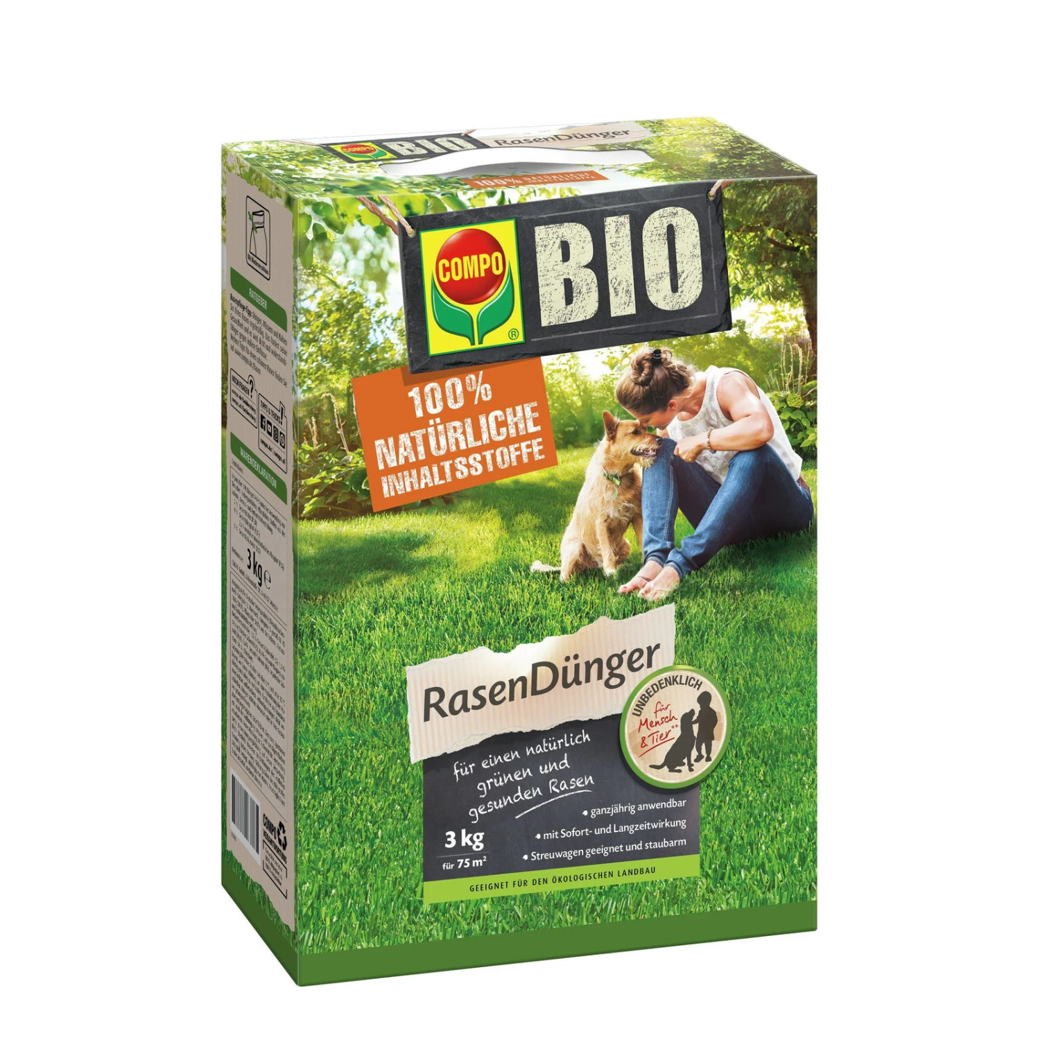 Compo Bio Rasendünger Für 75 Qm, 3 Kg 3 Compo Bio Rasendünger Für 75 Qm, 3 Kg