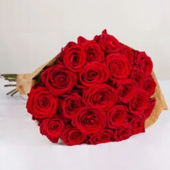 Blumenbund Mit Rosen 'Red Naomi', 25er-Bund, Rot, Inkl. Gratis Grußkarte -Günstiges Saat Zeit Geschäft 1045500005 Rose Red Naomi 25er Bund 60cm 1 85338