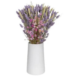 Rosa Trockenstrauß & Lila Glanzgras, 3er-Set, Länge Ca. 55 - 70 Cm -Günstiges Saat Zeit Geschäft 1055300003 Trockenstrauss rosa Phalaris lila 1 83165