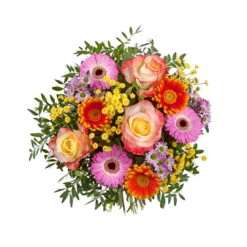 Blumenstrauß 'Alles Gute Zum Geburtstag' Inkl. Gratis Grußkarte -Günstiges Saat Zeit Geschäft 1110600009 AllesGutezumGeburtstag D30cm 2 4185