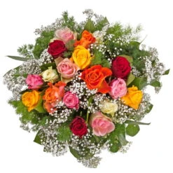 Blumenstrauß 'Liebesbotschaft' Inkl. Gratis Grußkarte -Günstiges Saat Zeit Geschäft 1110600027 Liebesbotschaft D33cm 3 4831